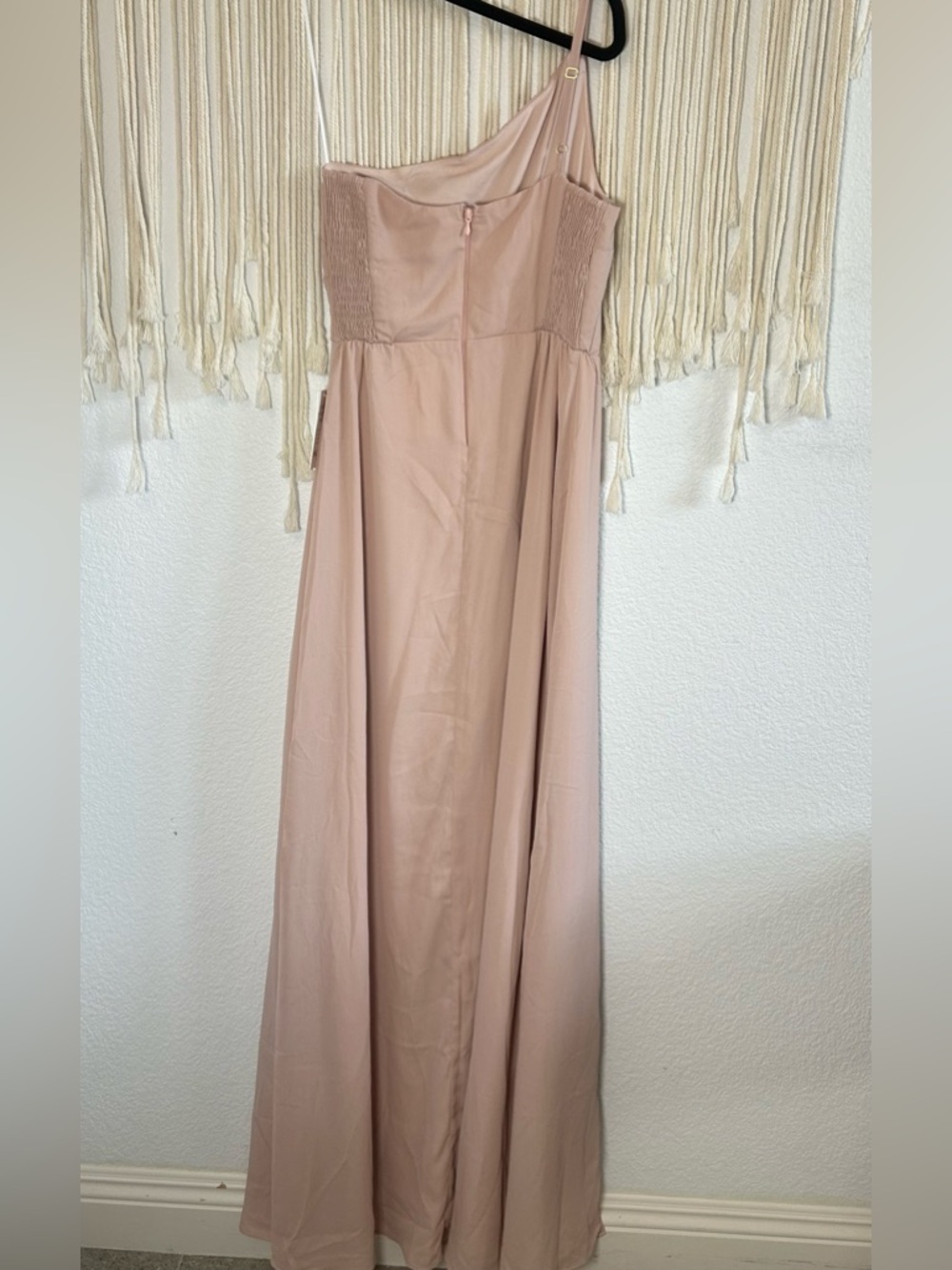 SHOW ME YOUR MUMU Shannon One Shoulder Dress Dusty Blush Crisp Bridesmaid Sz S - Picture 12 of 16